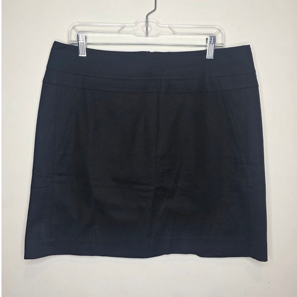 NWT Ann Taylor Factory black cotton blend skirt - 12 - career corpcore